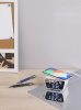 Настольные часы "Smart Clock" с беспроводным (15W) зарядным устройством, будильником и термометром Настольные часы "Smart Clock" с беспроводным (15W) зарядным устройством, будильником и термометром