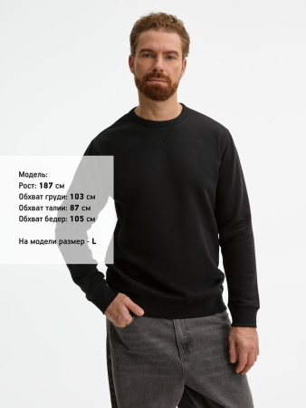 Толстовка унисекс Sully черная, размер XXL