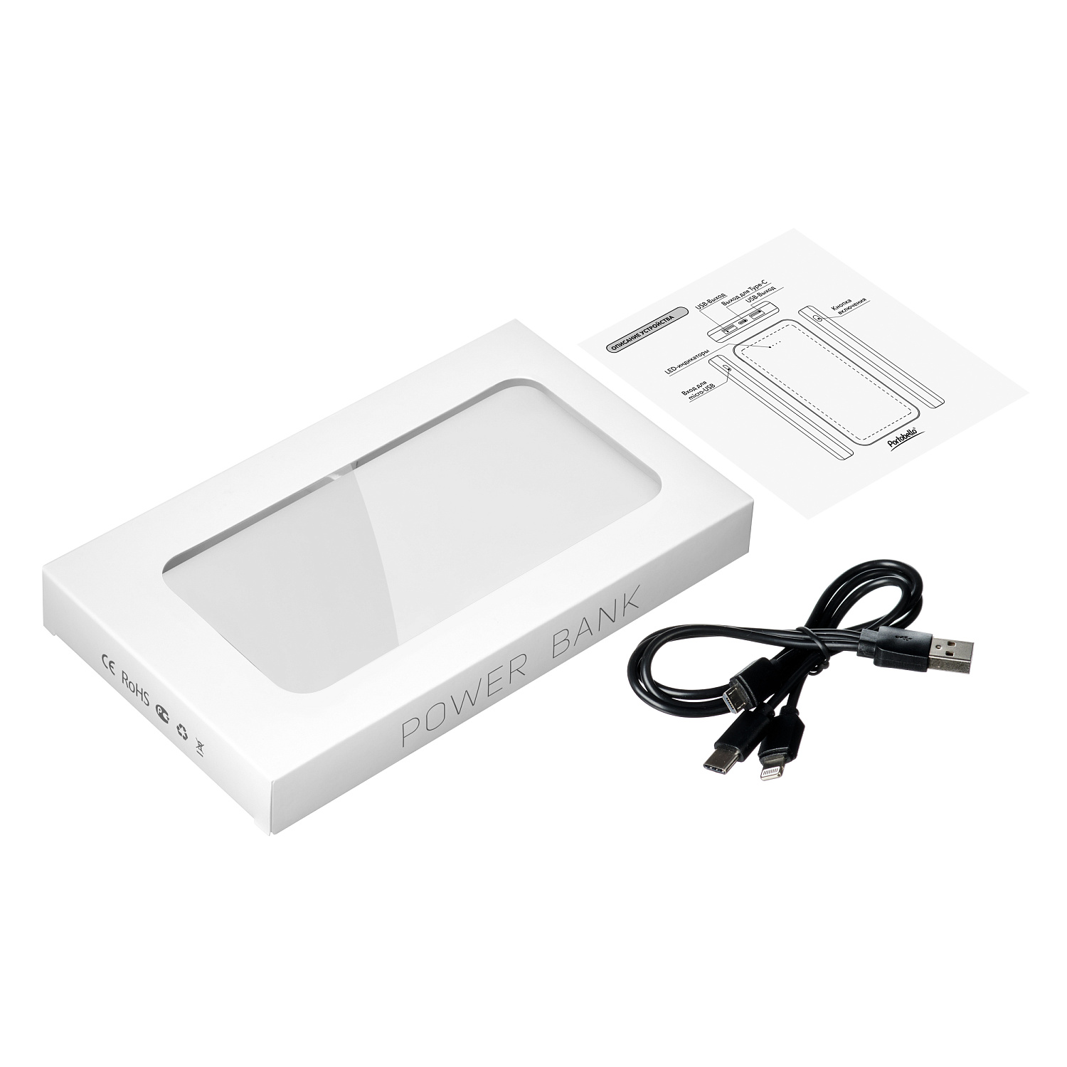 Внешний аккумулятор Elari Plus 10000 mAh, синий