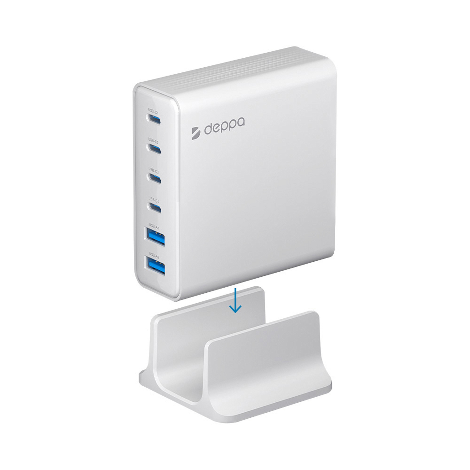Зарядная станция 4xUSB Type-C, 2xUSB, PD, QC, 160Вт