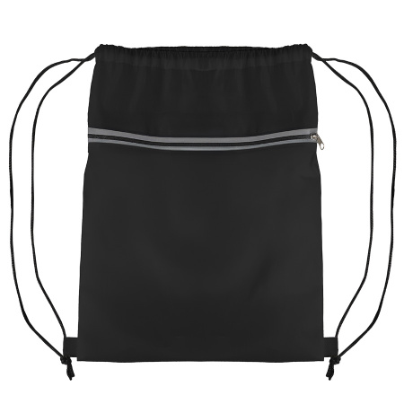 Рюкзак мешок "Shift" со светоотражающей молнией, чёрный, 36*41 см, полиэстер 210D