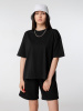 Футболка оверсайз женская Boxy Women, черная, размер XL