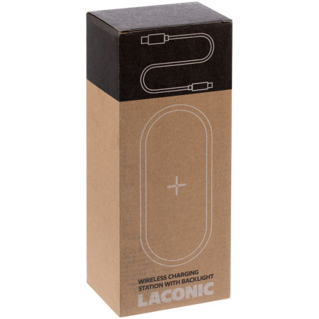 Станция беспроводной зарядки с подсветкой Laconic, белая Станция беспроводной зарядки с подсветкой Laconic, белая
