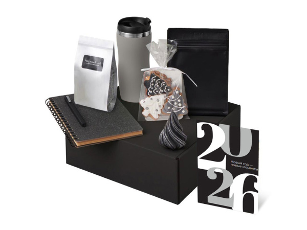 Подарочный набор Re:Charge с термокружкой, кофе и блокнотом