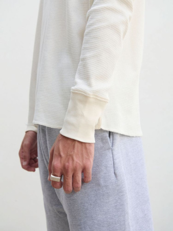 Футболка с длинным рукавом Thermal T, бежевая (неокрашенная), размер S