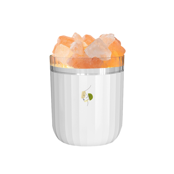 Светодиодный арома-увлажнитель с кристаллами соли Crystal Fog, белый