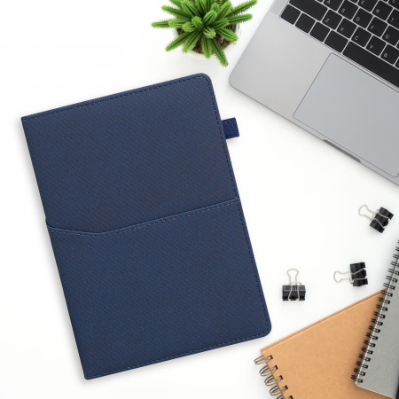 Ежедневник Smart Asti Linen А5, темно-синий, недатированный, в твердой обложке с поролоном