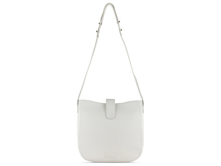 Сумка женская BUGATTI Elsa, белая, воловья кожа/полиэстер, 29х8х27 см