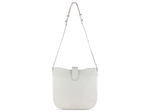 Сумка женская BUGATTI Elsa, белая, воловья кожа/полиэстер, 29х8х27 см