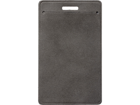 Вертикальный чехол для пропуска из экокожи Alicante, темно-серый