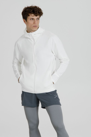 Куртка с капюшоном унисекс Begi, молочно-белая, размер S