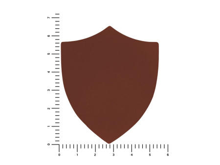 ПАТЧ ЩИТ soft-touch (коричневый ) 6,6 х 5,5 см