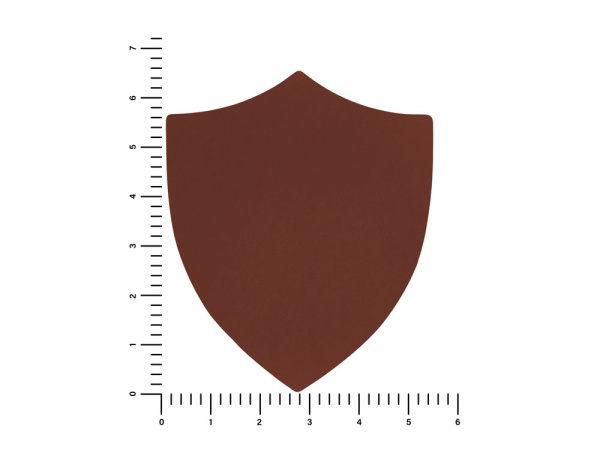 ПАТЧ ЩИТ soft-touch (коричневый ) 6,6 х 5,5 см