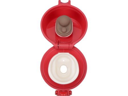 Вакуумная термокружка Хот 470мл, серый/красный