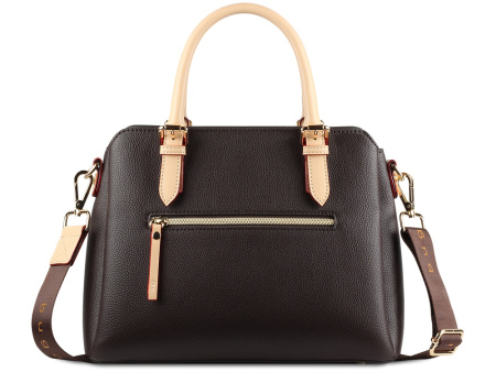 Сумка женская BUGATTI ЭЛЛА | ELLA, тёмно-коричневая, полиуретан, 30х12х23 см