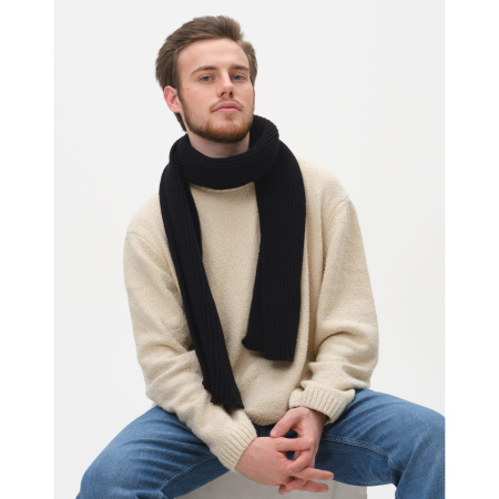 Шарф Форгес (Forges) вязаный, черный