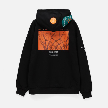 Худи унисекс оверсайз Daylero, черное, размер 3XL/4XL