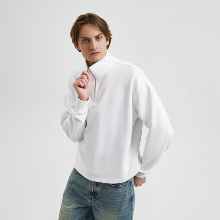 Толстовка на молнии унисекс FLOW, белая