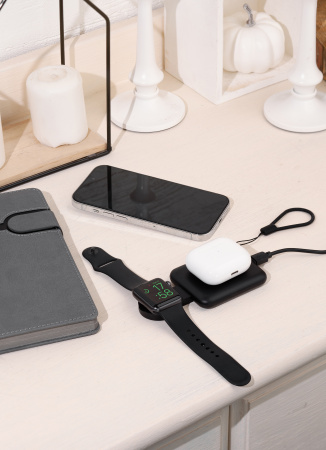 Складная беспроводная (15W) зарядная станция "I-Fold" для смартфона, часов/наушников Складная беспроводная (15W) зарядная станция "I-Fold" для смартфона, часов/наушников