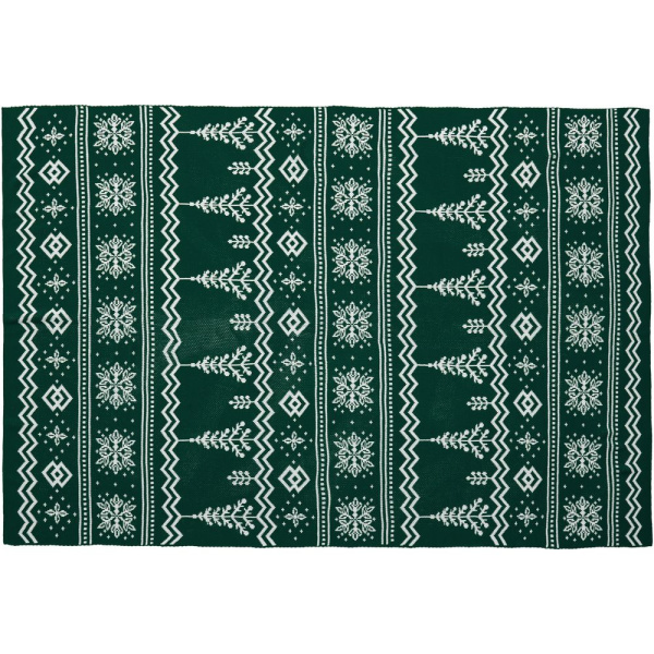 Плед Elnik, зеленый с молочно-белым