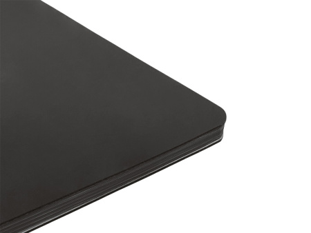 Блокнот Audrey А5 на сшивке в гибкой обложке софт-тач, черный