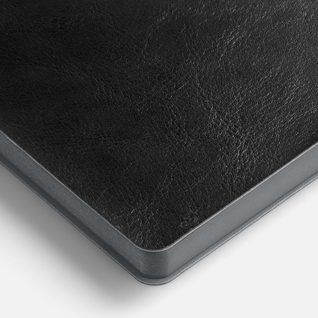 Ежедневник Doppio, недатированный, черный с серым