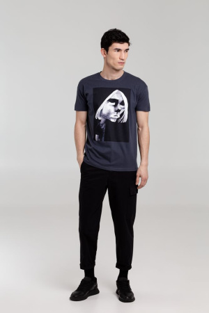 Футболка «Меламед. Kurt Cobain», темно-серая, размер S