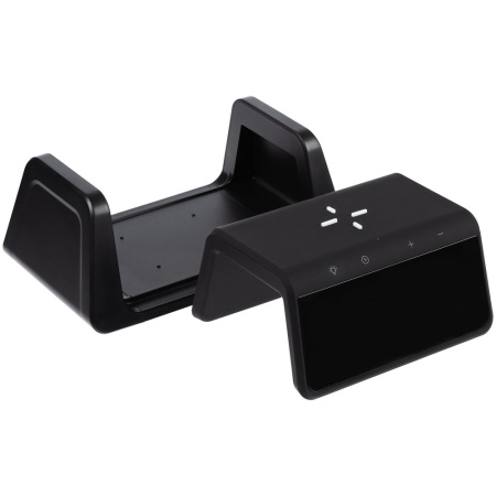 Настольный стерилизатор с беспроводной зарядкой и часами UV Depot, черный Настольный стерилизатор с беспроводной зарядкой и часами UV Depot, черный