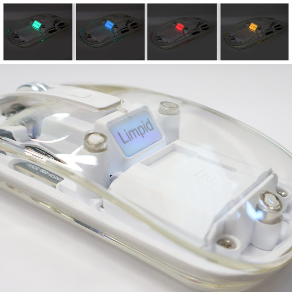 Мышь компьютерная беспроводная прозрачная Limpid, белый