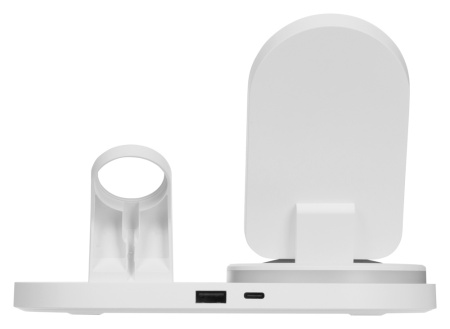 Складная зарядная станция с беспроводной зарядкой Flashport, 15 Вт, белый Складная зарядная станция с беспроводной зарядкой Flashport, 15 Вт, белый