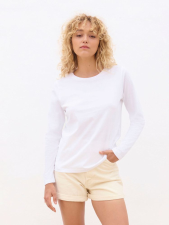 Футболка с длинным рукавом женская Monarch Women, белая, размер XS