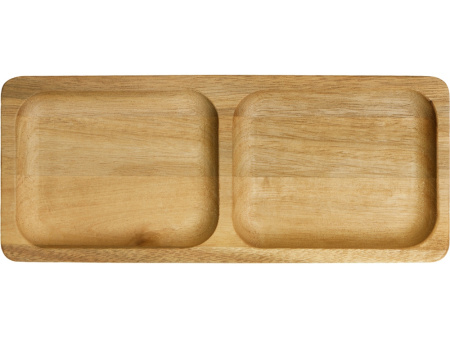 Менажница из акации с двумя секциями Almond