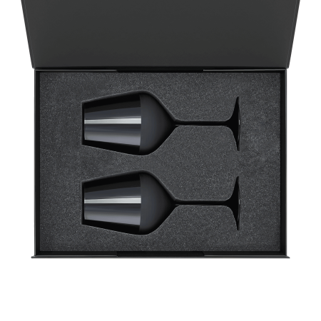 Подарочный набор 2 бокала для вина Блэк Эдишн (Black edition) в черной коробке