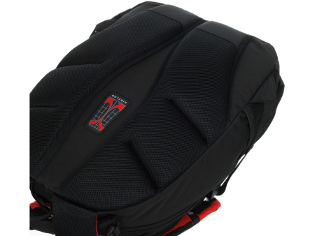 Рюкзак TORBER РАКЕТА с отделением для ноутбука 15, черный/красный, полиэстер, 33х19х45 см, 28 л