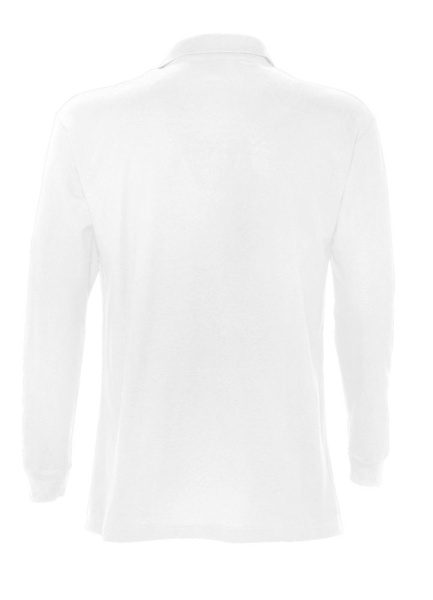 Рубашка поло мужская с длинным рукавом Star 170, белая, размер S