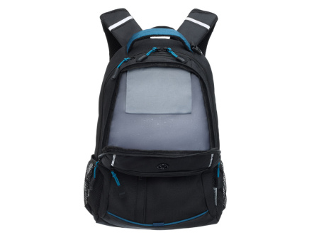 Рюкзак TORBER РАКЕТА с отделением для ноутбука 15.6, чёрный/синий, нейлон, 32 х 14 х 50 см, 22л