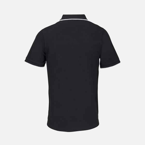 Рубашка поло унисекс Palermo, черная с белым, размер XS