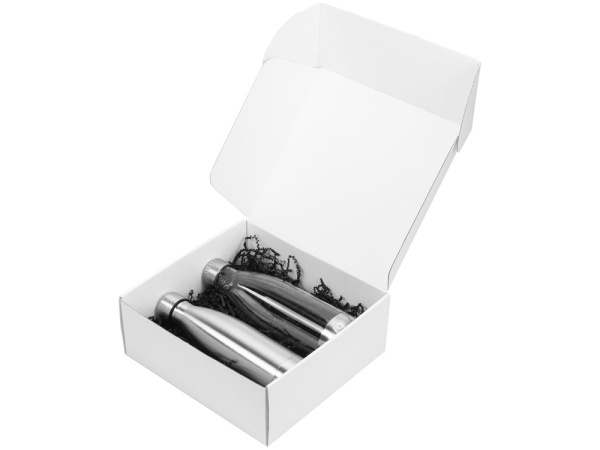 Подарочный набор с термосом и бутылкой Bottle set, серебристый