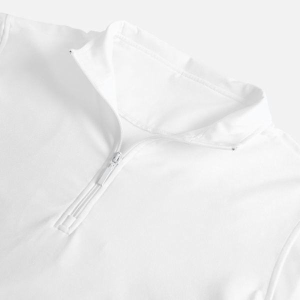 Свитшот на молнии из бифлекса Morfiss, белый, размер XS/S