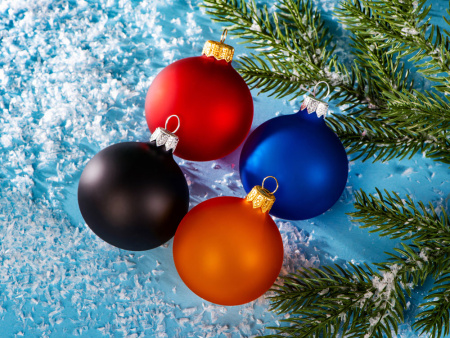 Стеклянный шар черный матовый, заготовка шара 6 см, цвет 83, матовый