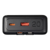 Внешний аккумулятор (powerbank) «Stream 20», 20 000 mAH, с двумя зарядными шнурами,  22,5W (Ватт)  super fast charge, Power Delivery (PD) 25.5W (dfnn), c цифровым дисплеем для контроля заряда, черный
