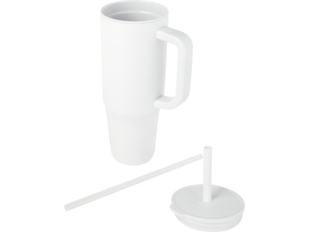Brady термостакан с силиконовой трубочкой, 900 мл, сертифицированный согласно RCS- Белый