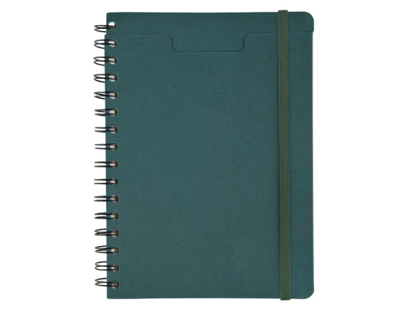 Ежедневник недатированный на гребне А5 Pragmatic, темно-зеленый