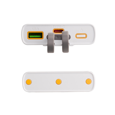 Зарядное (22.5W) устройство "Link" 10000 mAh с прозрачным корпусом, цифровым индикатором заряда и встроенными Type-C/Lightning кабелями Зарядное (22.5W) устройство "Link" 10000 mAh с прозрачным корпусом, цифровым индикатором заряда и встроенными Type-C/Lightning кабелями