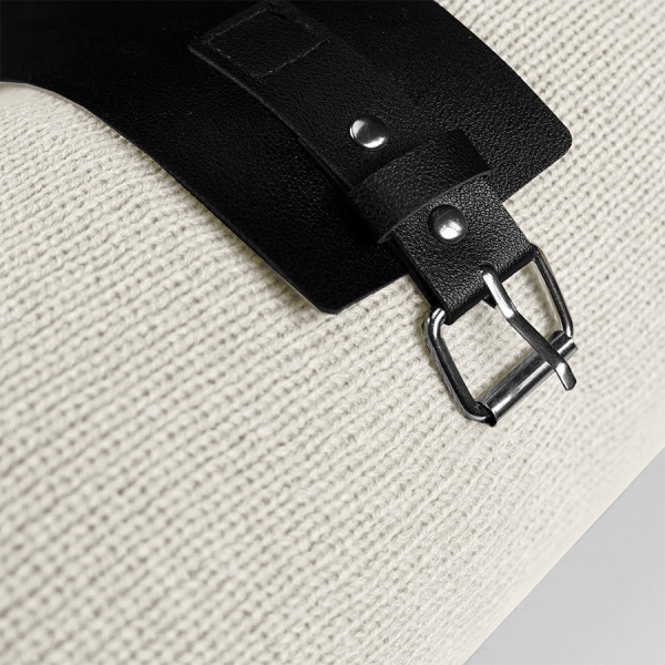 Плед  "Belt"; белый; 130 х 180 см; 100% акрил, с поясом