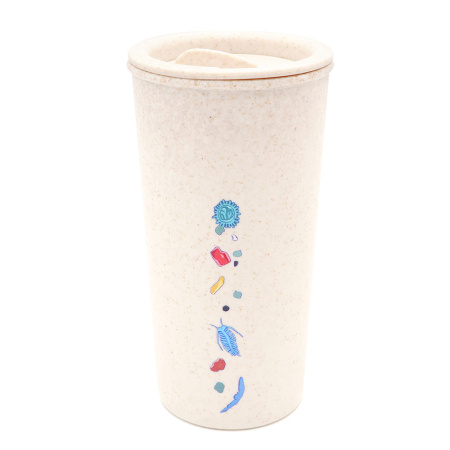 Термостакан с двойной стенкой Flathat из пшеничного волокна, бежевый