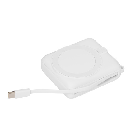 Внешний аккумулятор с подсветкой Ritter PD 10000mAh с функцией беспроводной зарядки 15W, белый