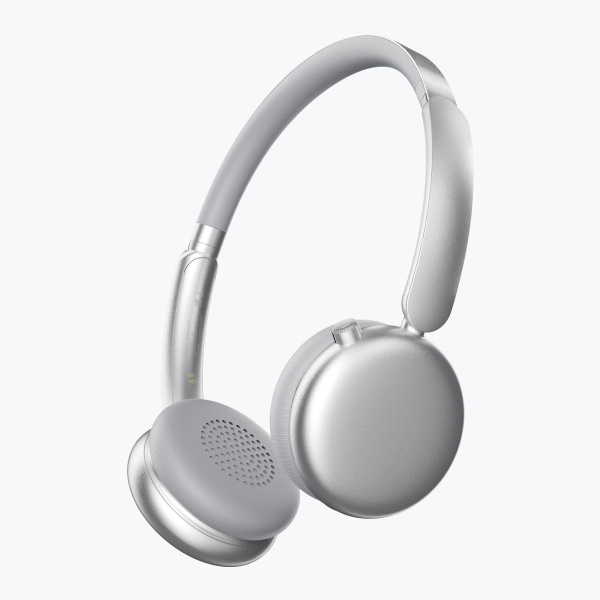 Беспроводные накладные наушники Stereo Light, BT 5.4, 300 мАч, cеребристый, Deppa