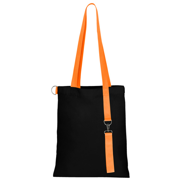 Сумка для покупок Black GLOW 325 г/м² с ремувкой, оранжевая