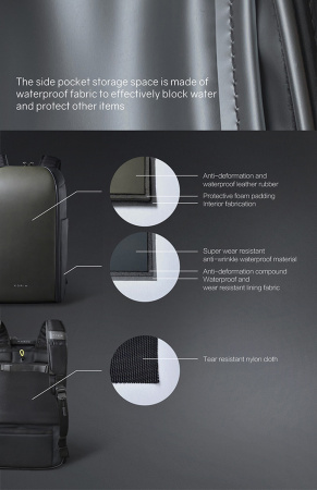 Рюкзак KORIN FlipPack 47х30х17 см, черный